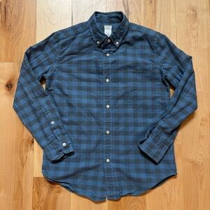 Crewcuts Blue Plaid Long Sleeve Collared Casual Dress Shirt